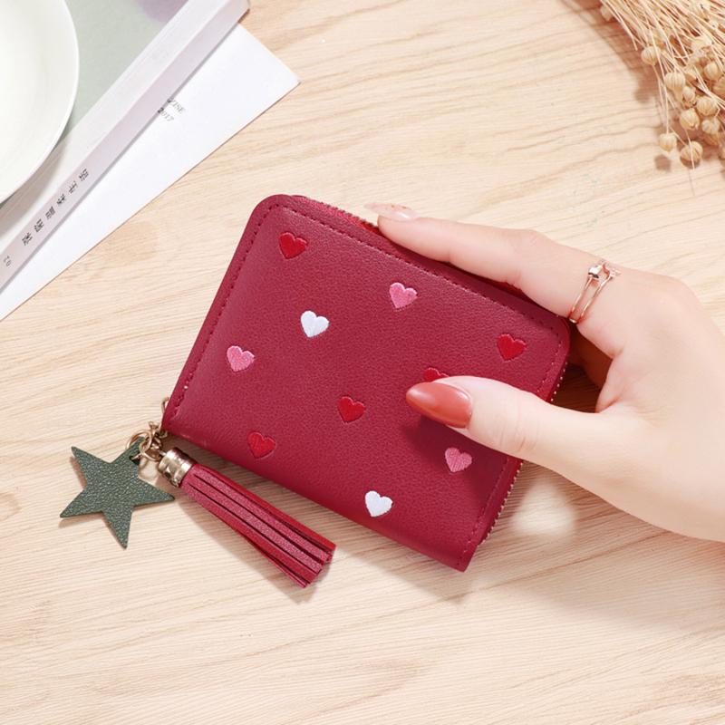 Women's Fashion Wallet Bag Mini Credit Card Holder Money Clip Short Cute Small Coin Purse