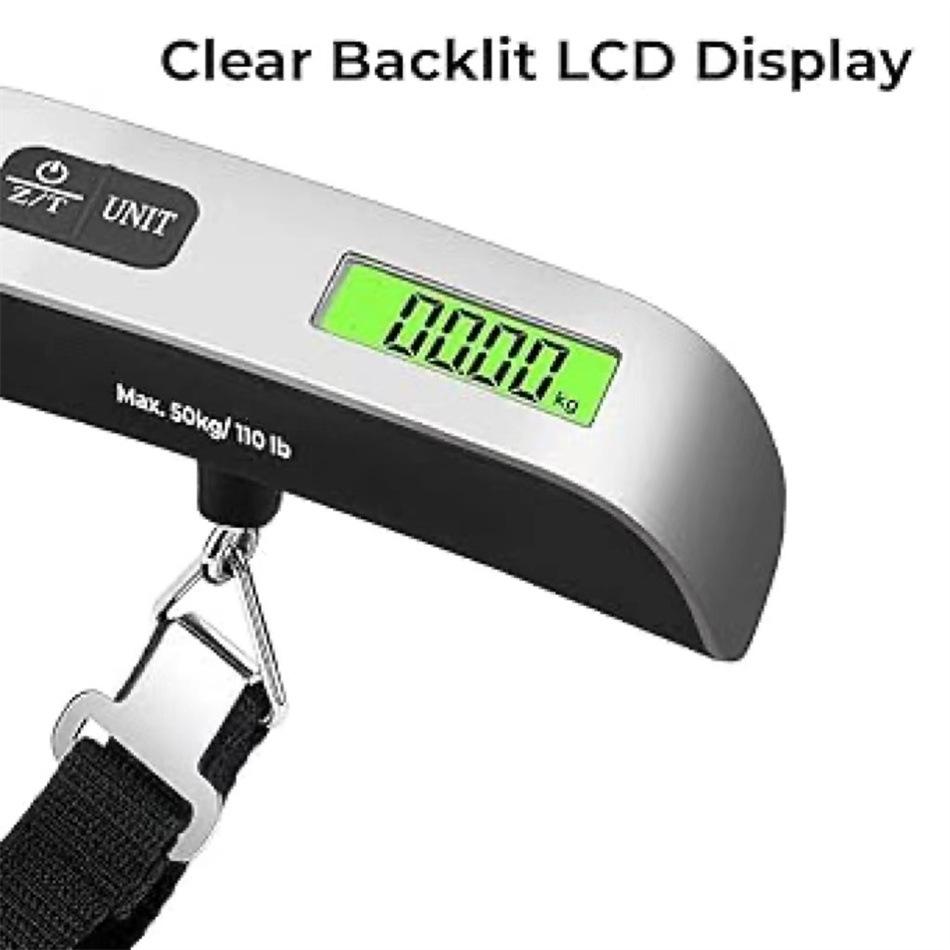 50KG Portable Electronic Luggage Scale with Hook and Thick Handle