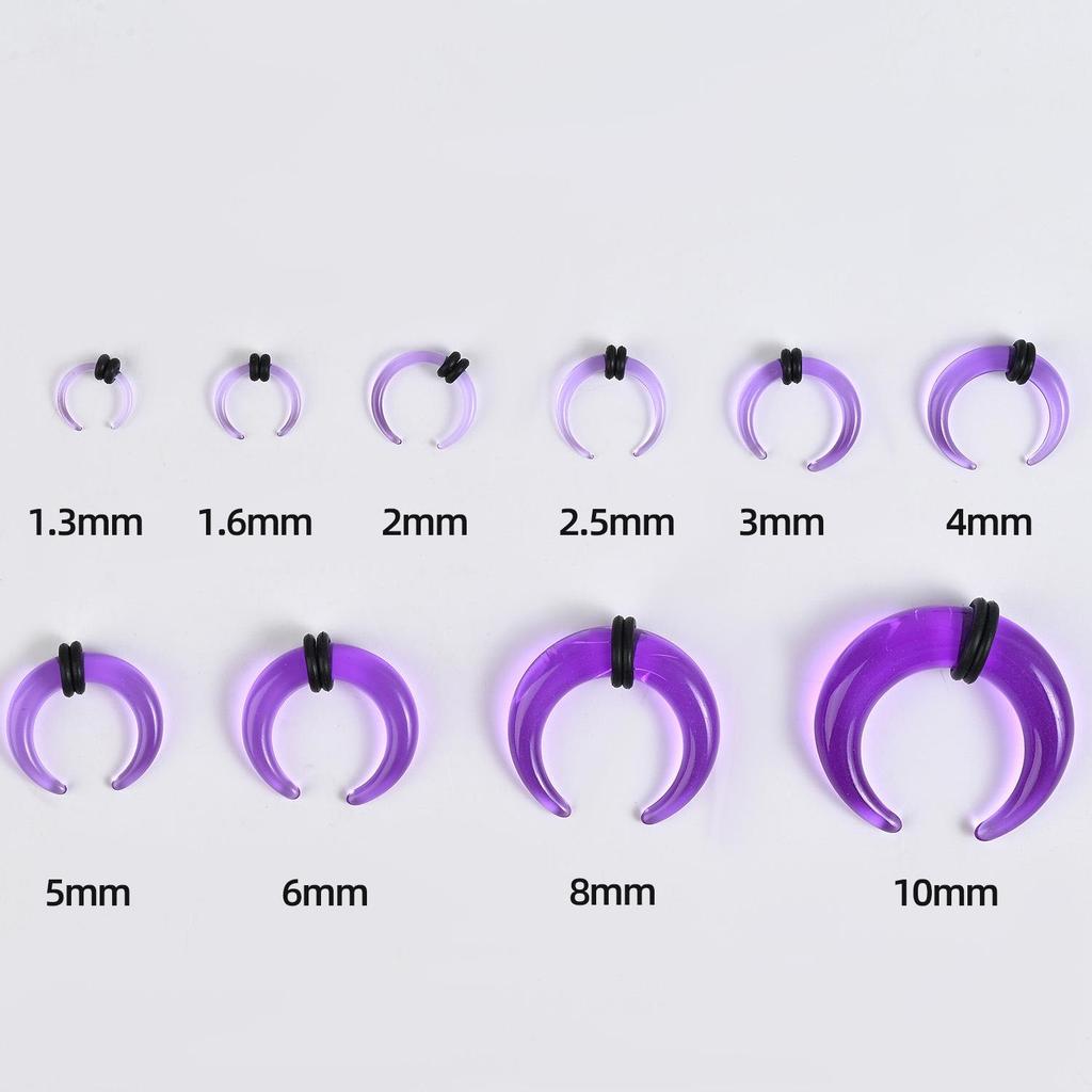 Acrylic Heart & Triangle Ear Plugs – Colorful Piercing Jewelry In Multiple Sizes