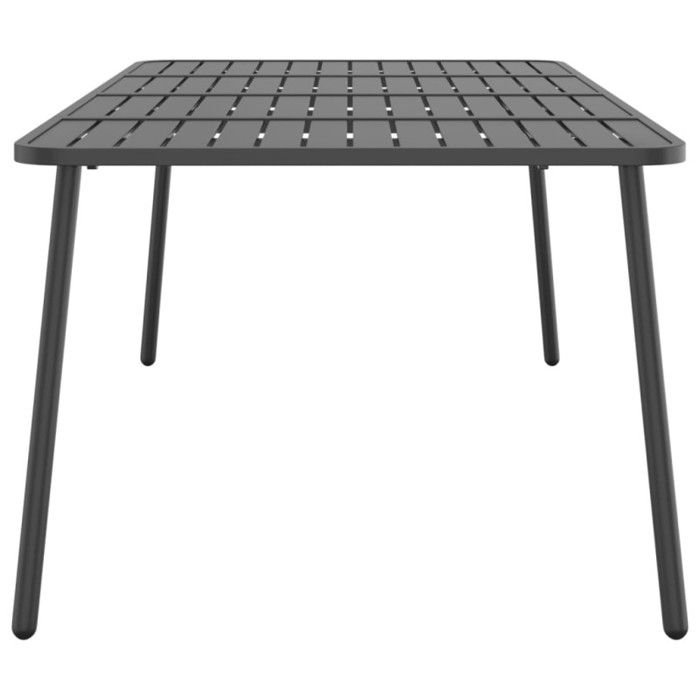 VidaXL Table de jardin anthracite 200x100x71 cm acier 362741
