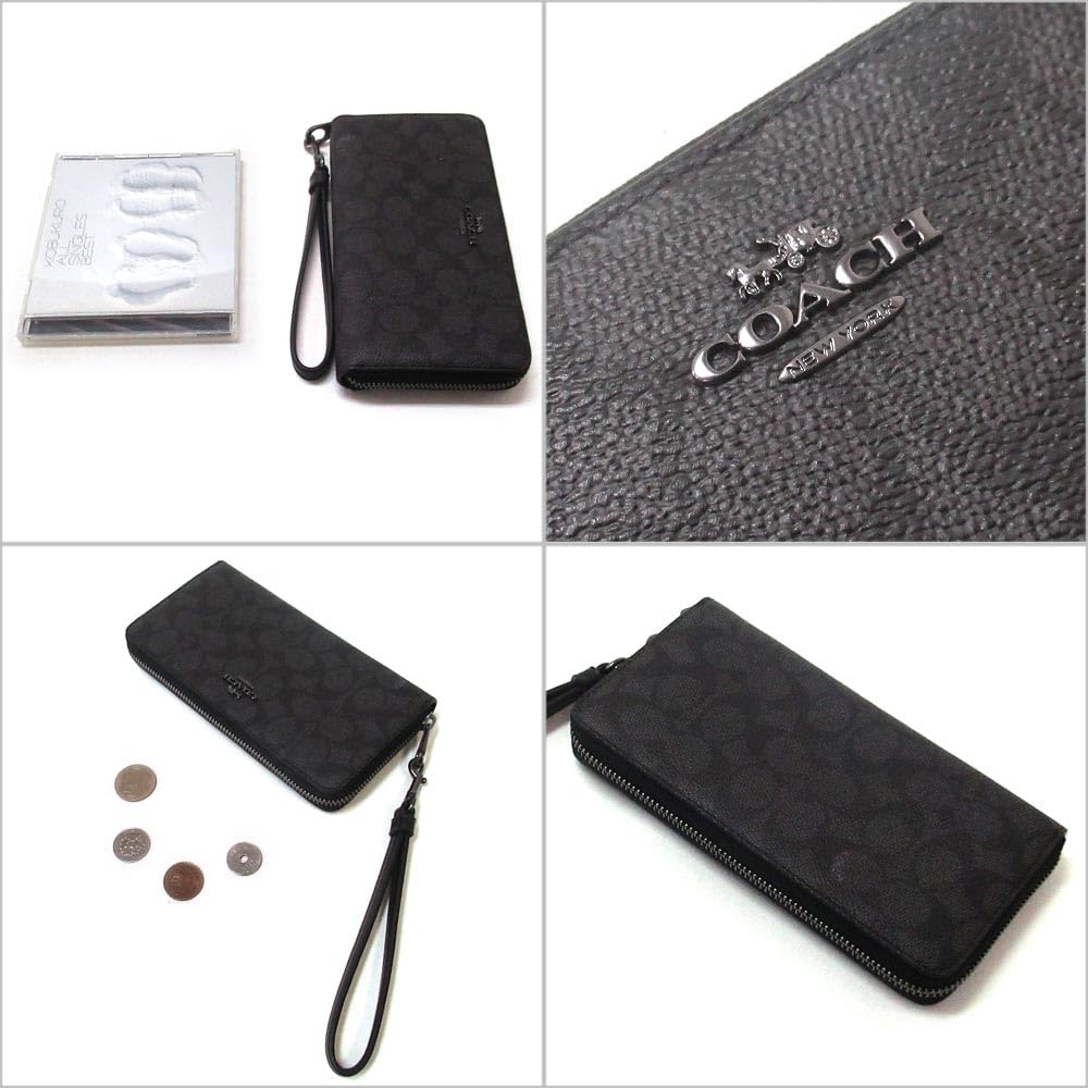 Coach Outlet Signature Long Zip Around Wallet with Strap CW778QBMI5