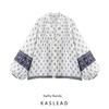 Kaslead New Arrival Women's Clothing Fashion Style Fashion Minimalist Puff Sleeves Print Shirt 5029083 066