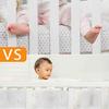 Multicolor Mesh Baby Crib Bumper with Railings for 4-Panel Beds