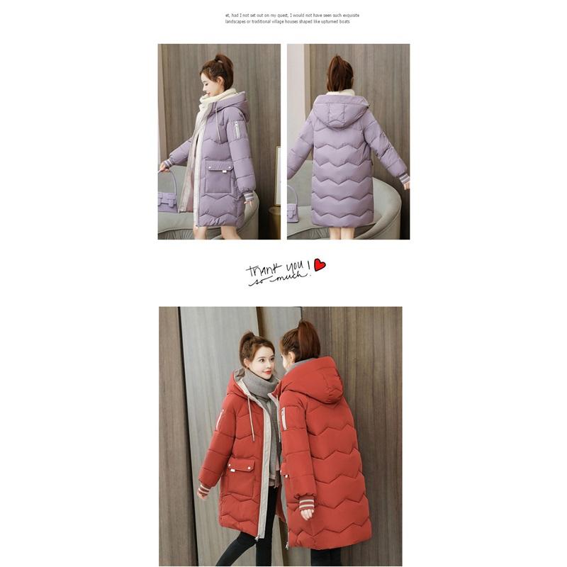 Women's Winter Mid To Long Loose Jacket Thick Cotton Jacket And Bread Jacket