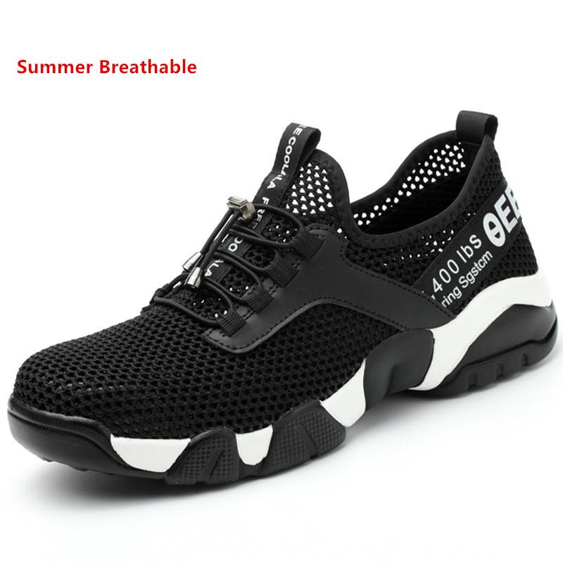 

summer safety shoes breathable work shoes anti smash anti puncture work sneakers with steel toe security shoes light work shoes 35