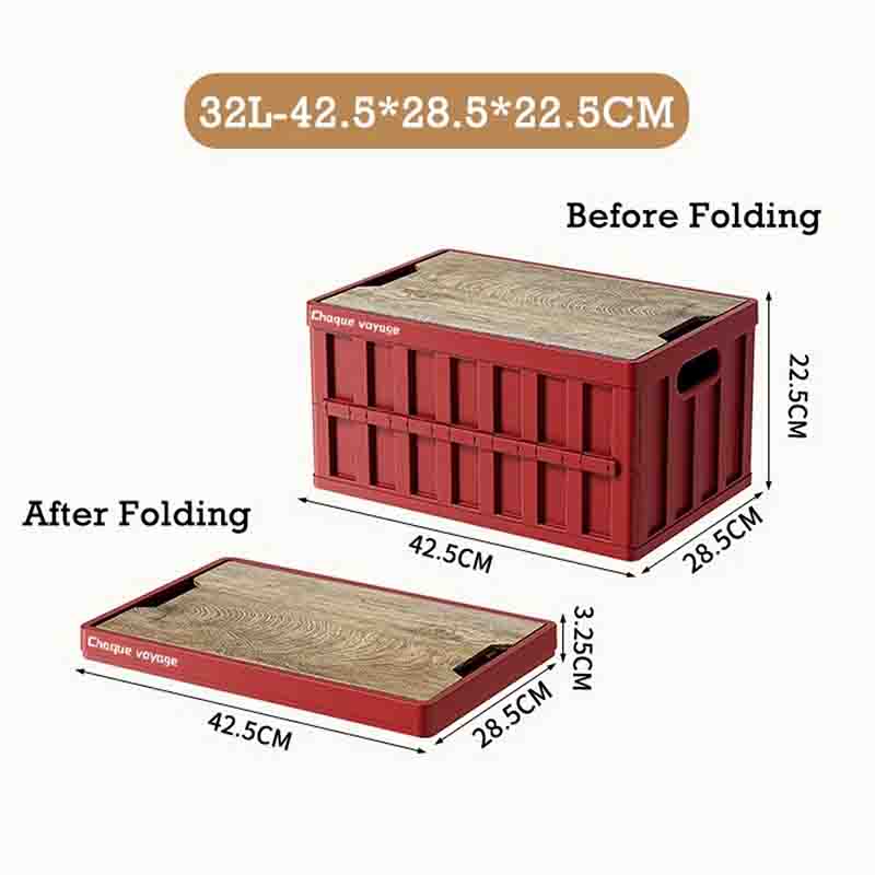 42*28*22CM Multi-functional Storage Box Large Capacity Foldable Storage Box for Outdoor Camping Sundries Organizer Car Trunk Box