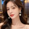 Luxury Pearl & Zirconia Bow Stud Earrings - Fashionable, Versatile Design