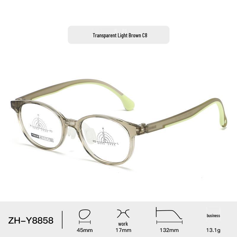 Comfortable Kids' Eyeglass Frames with Adjustable Nose Pads and Silicone Temples - Lightweight, Cute, and Durable for Girls