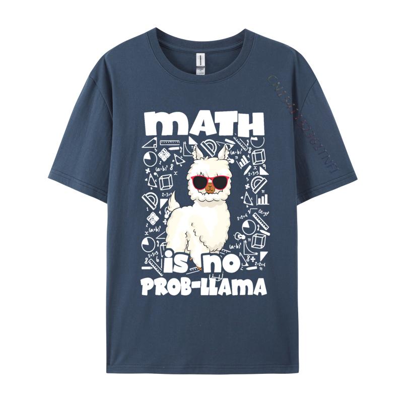 Math Is No Probllama Teacher T Shirts Tops Tees New Arrival Cotton Design Streetwear Boy Graphic T Shirts Unisex Oversized