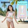 Set Costum de Baie din Trei Piese Sirena pentru Copii - Costum de Spectacol Bikini Printesa