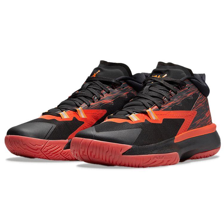 Naruto X Air Jordan Jordan Zion 1 SP PF Nine Tails Unisex Sneakers Black Alpha-Orange Chile-Red DQ5569-086