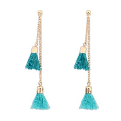 Böhmischer Stil Retro-Mode schlichte lange und kurze Quasten-Ohrstecker Koreanische Version Trend lange Damenohrringe mit Accessoires