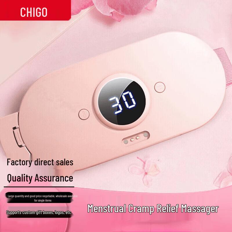 CHIGO Wireless Heated Waist Massager & Menstrual Relief Pad CN plug (adapter included)