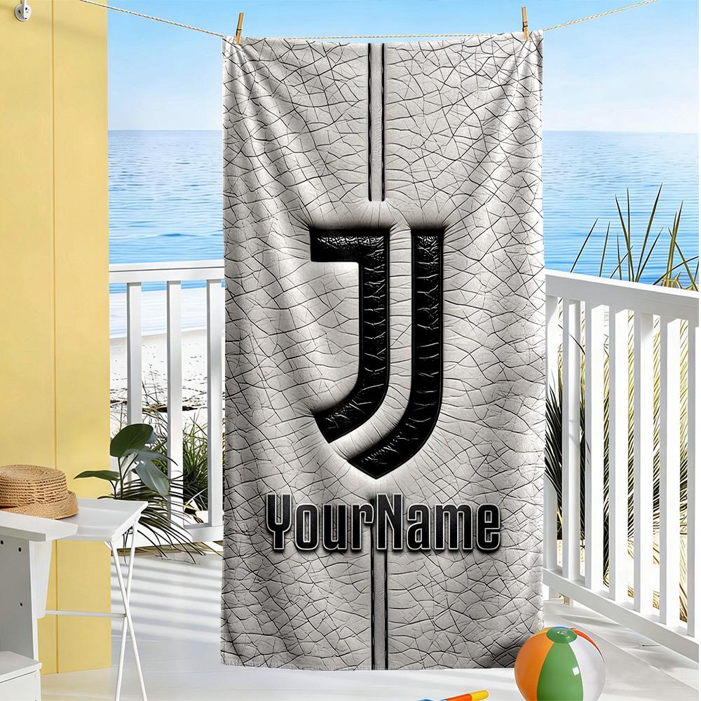 Juventus Customized Name Beach Towel Quick-Dry Soft Microfiber Portable for SwimmingBeachCamping Travel Beach AccessoriesGym