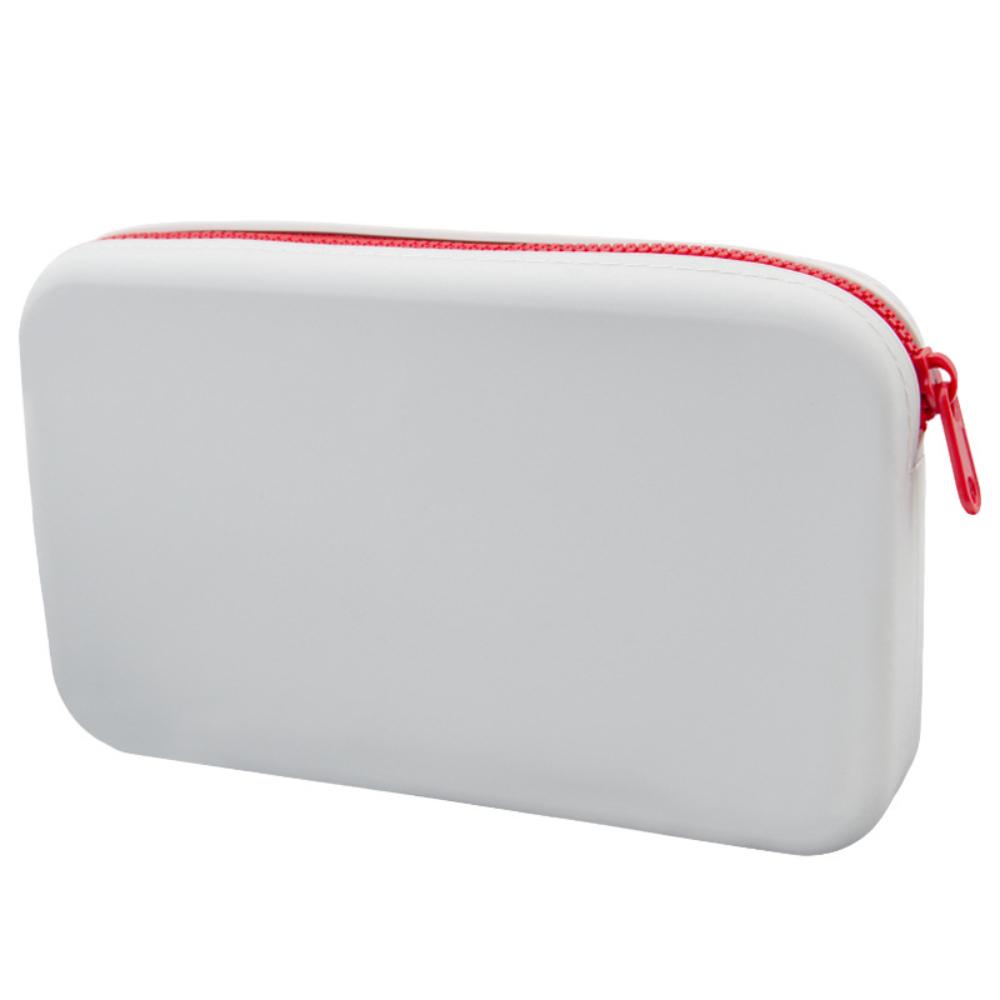 Square large-capacity silicone storage bag, portable travel cosmetics and toiletries storage bag, multi-functional digital stora