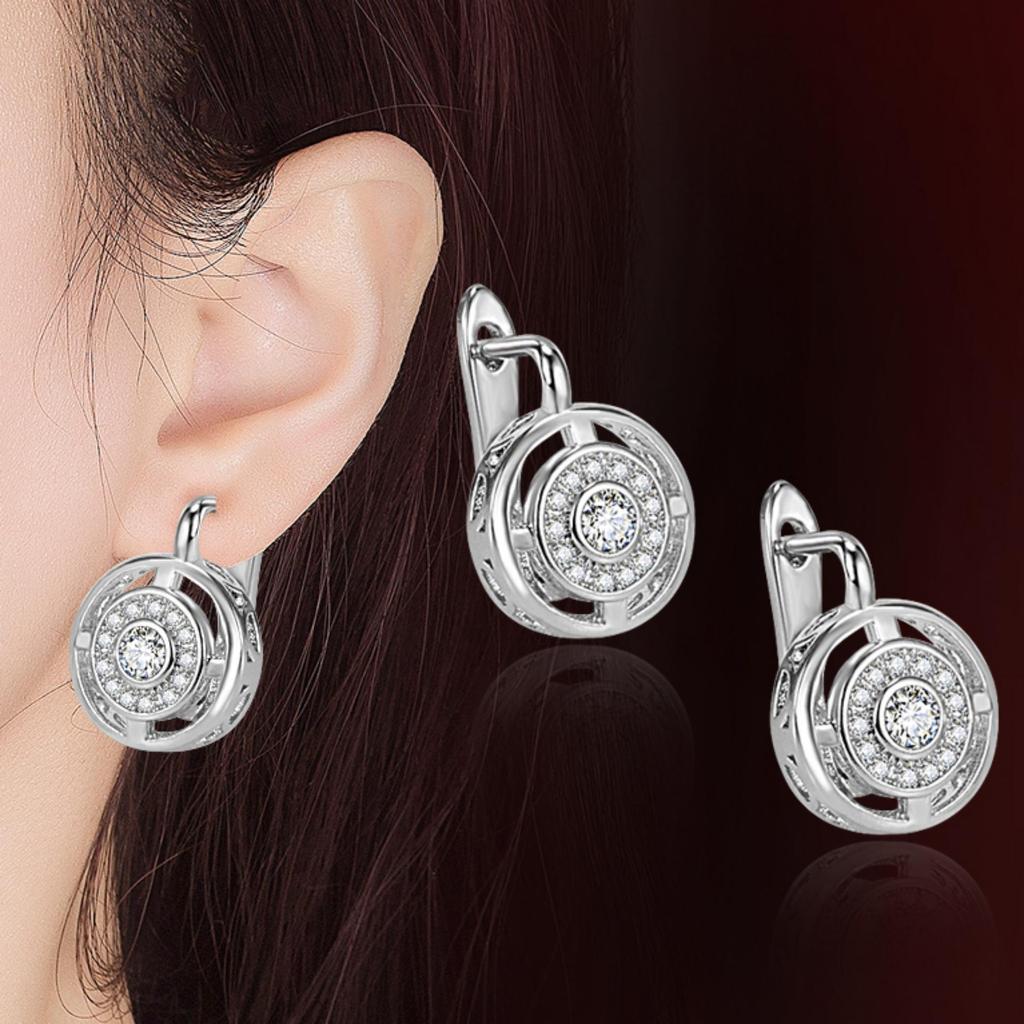 Vintage European & American Clock-Inspired Hollow Disc Earrings