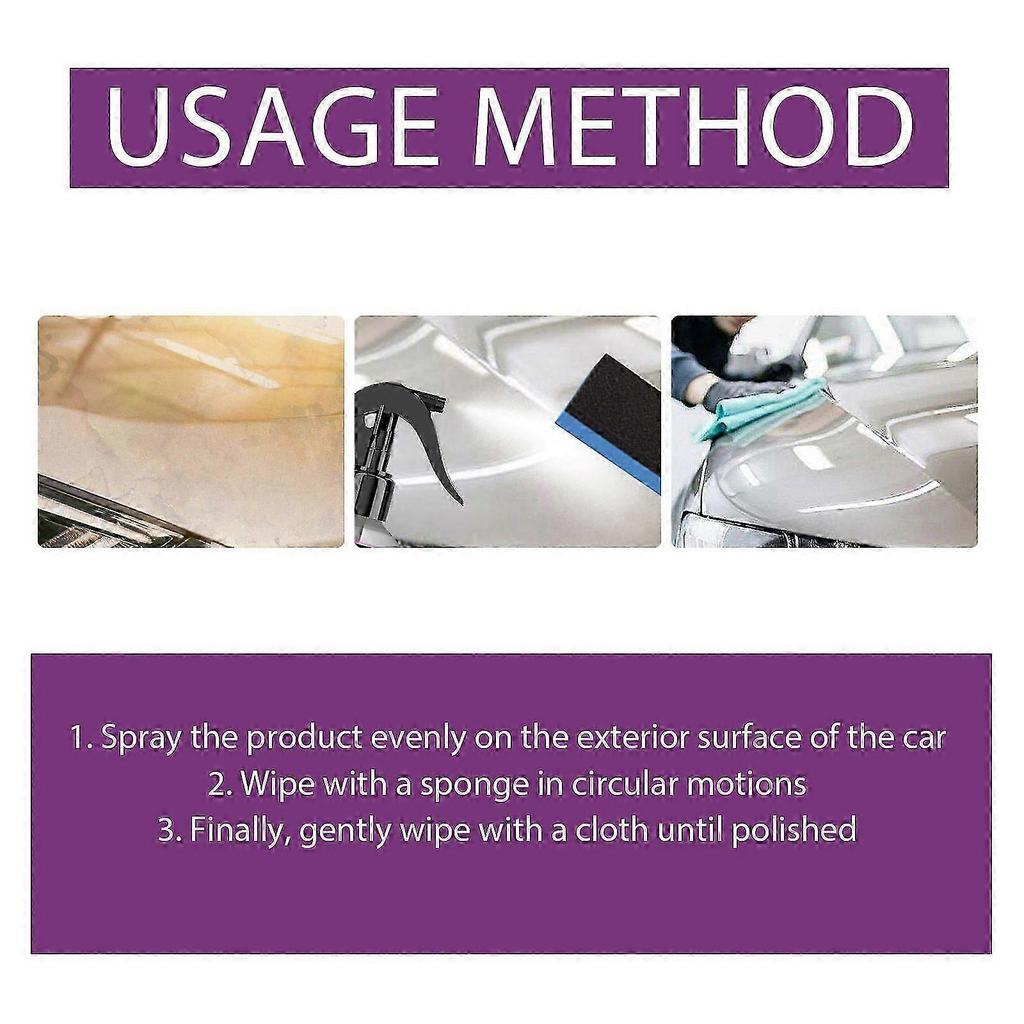 6 in 1 Car Protection Spray Crystal Seal Glaze, Dust-Resistant, Easy Polishing & Coating for All Surfaces, Safe & Eco-Friendly, Quick Shine & Long-La