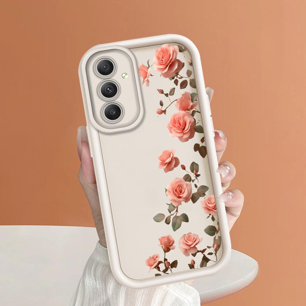 Soft Silicone Square Ladder Printing Pattern Phone Casing Full Cover Camera Shockproof Protection Rubber Case for Samsung