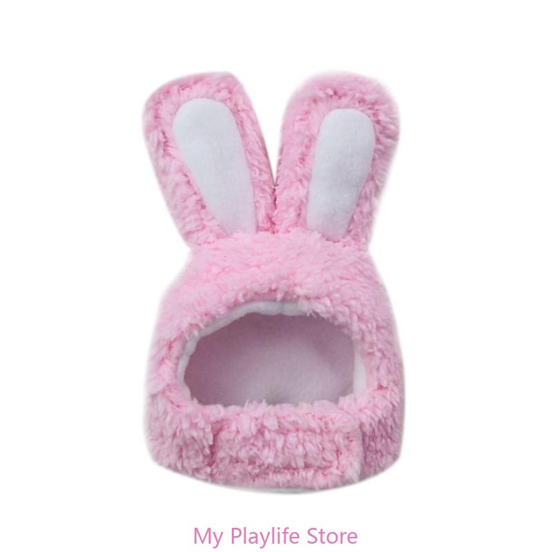 Funny Pet Dog Costume Warm Rabbit Hat New Year Party Christmas Cosplay Accessories Photo Props Headwear