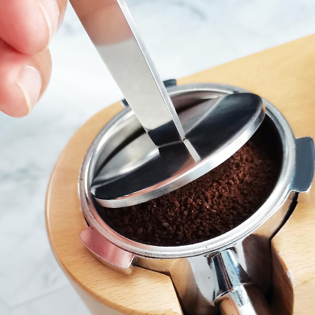 New Coffee Scoop Portable Stainless Steel Stand 2 In 1 Coffee Powder Measuring Scoops Tamper Spoon Tools Coffee Special Spoon