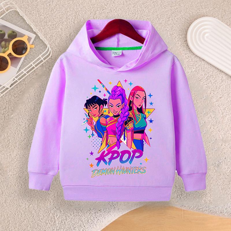Kpop Mikiny Lovce démonů Dívky Chlapci Anime Rumi Mira Zoey Mikina Dětská Jaro Podzim Pulovr Dlouhý rukáv Dětské oblečení