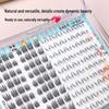 BQI Glue-Free Black Peach Blossom Manga Style Natural Curl False Eyelashes for Women