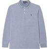 Polo SS24 Logo Embroidered Cotton Long Sleeve Polo Shirt Men Tops Blue MNPOKNI16821195-400