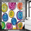 Colorful lollipop shower curtain, bathroom decoration shower curtain, waterproof shower curtain with hanging