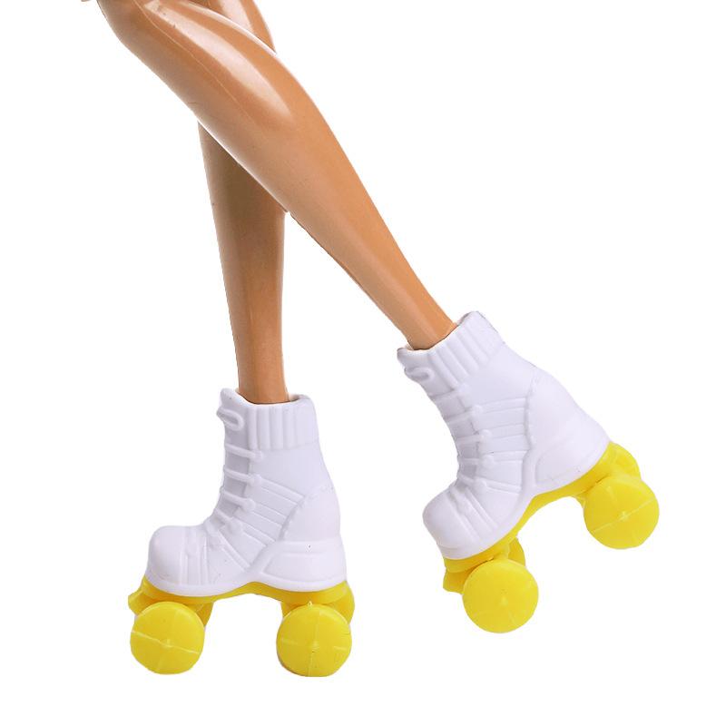 30cm (11.6-inch) Doll Roller Skates/ice Skates/four-wheel Shoes Accessories Toy, Multi-color And Transformable.