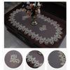 New Dacron Tea Table Cover Oval Shape European Tablecloth Embroidered Dining Table Runner Home