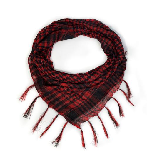 Mesh Yarn Desert Scarf with Tassels Soft Breathable Lightweight Outdoor Neck Piece Unisex Fashion Accessory