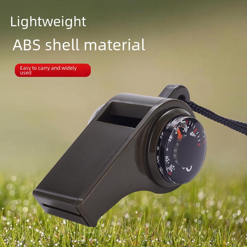 3-in-1 Outdoor Survival Whistle with Compass & Thermometer