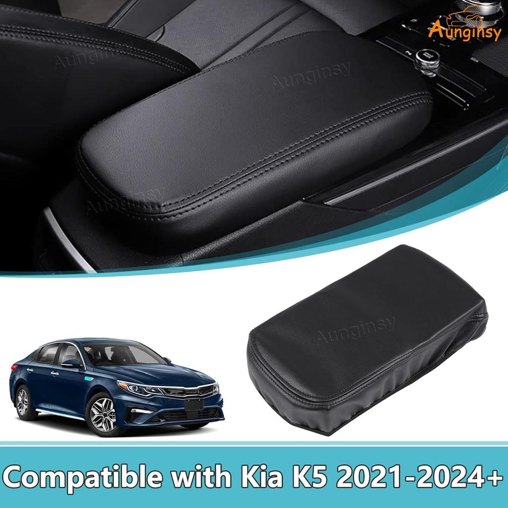 Aunginsy Car Leather Center Console Protector Cover Compatible with Kia K5 DL 2021-2024 Car Center Console Armrest Seat Box Cover Cushion Lid