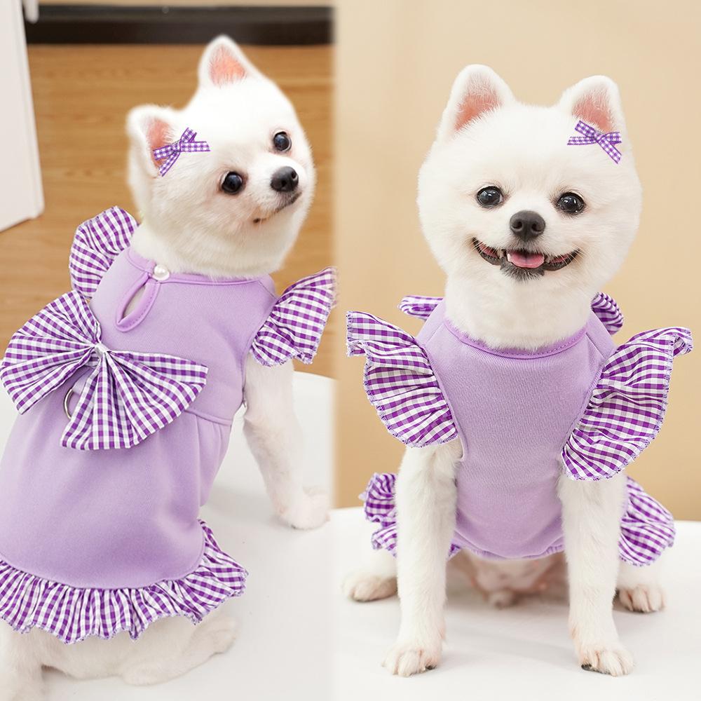 Hot-selling Autumn and Winter Pet Dog Dog Cat Clothes New Dog Supplies Cat Sweater Velvet Can Lead Medium and Large Dogs