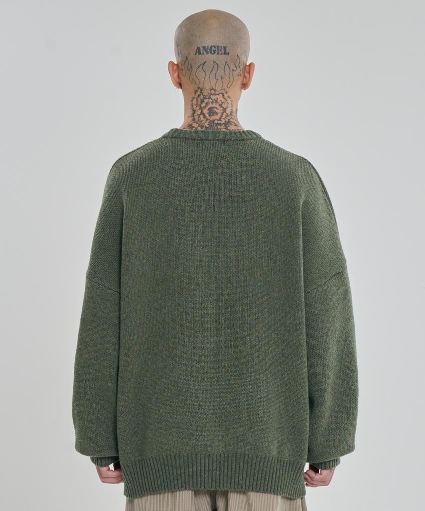 AJOBYAJO [Pba] Dbof Wool Knit Hoodie [Khaki]