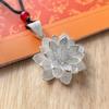 Silver-Plated Brass Lotus Pendant Necklace - Retro Ethnic Style Jewelry