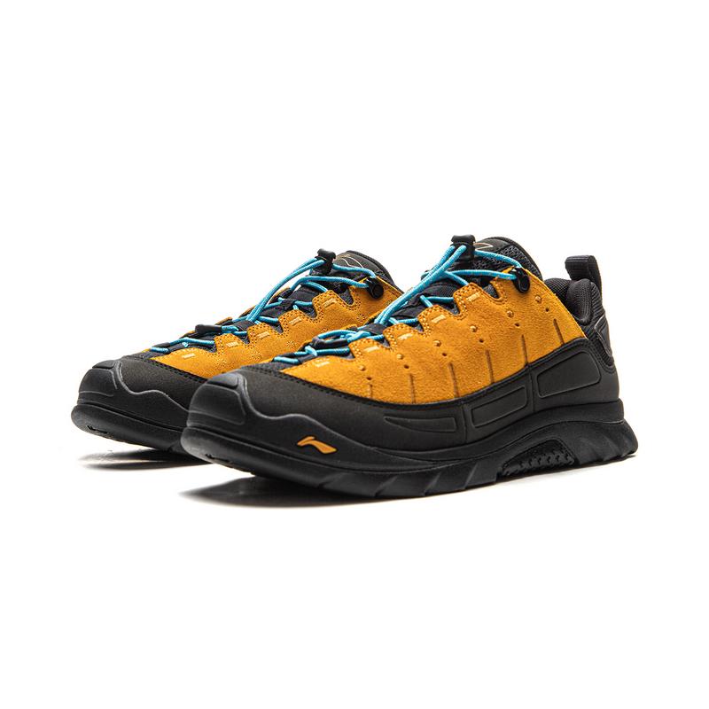 Li Ning CF Su Lin Yun SE Hexloc Anti-Rutsch Outdoor Stoßdämpfend Abriebfest Grip Low-Top Wanderschuhe Unisex Wanderschuhe Braun Schwarz AHTV029-3
