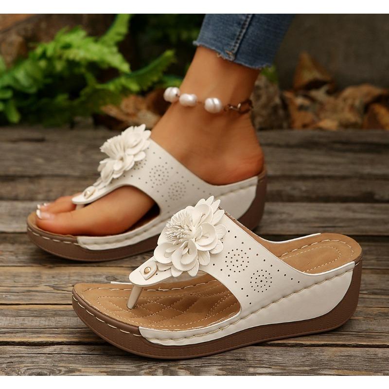 Letní sandály Dámská obuv Protiskluzová vycházková obuv Nazouvací obuv Žena na klínku Dámské sandály Party pantofle Žena Dámská obuv