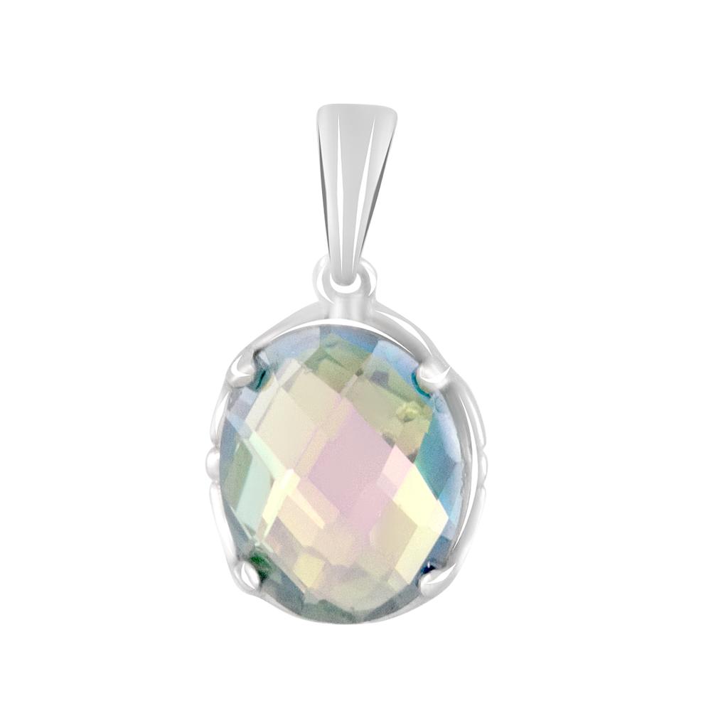 Серебряная подвеска с мистик топазом 3.45ct (2107064)