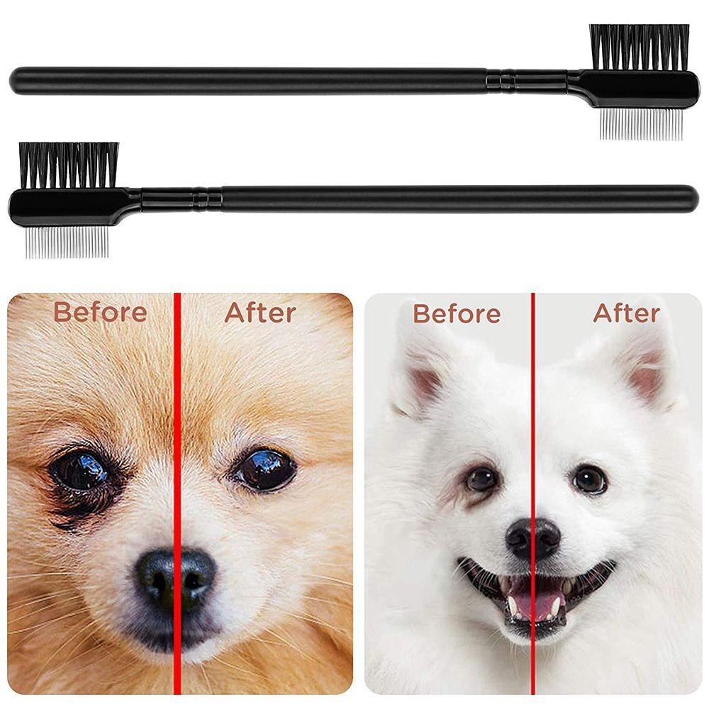 Pet Eye Brush Animal Tear Stain Removal Comb Double-sided Eye Grooming Tools Small Cats and Dogs Accessories