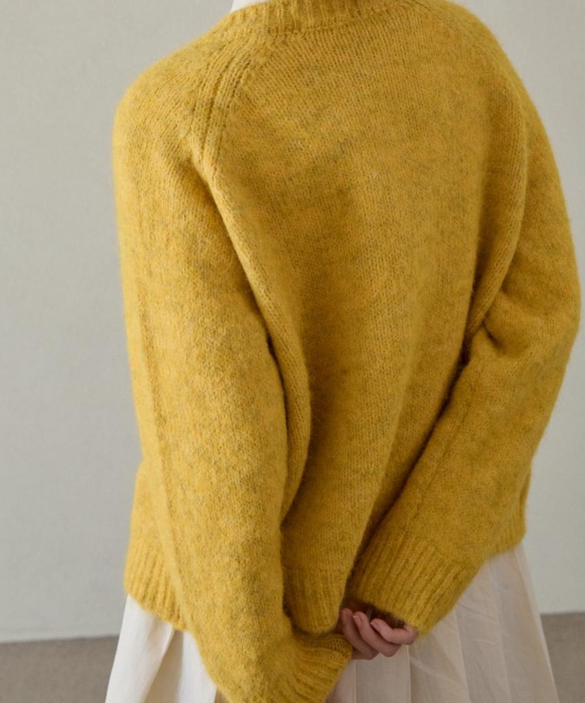 WIOE Toggle Button Kint Cardigan_Yellow