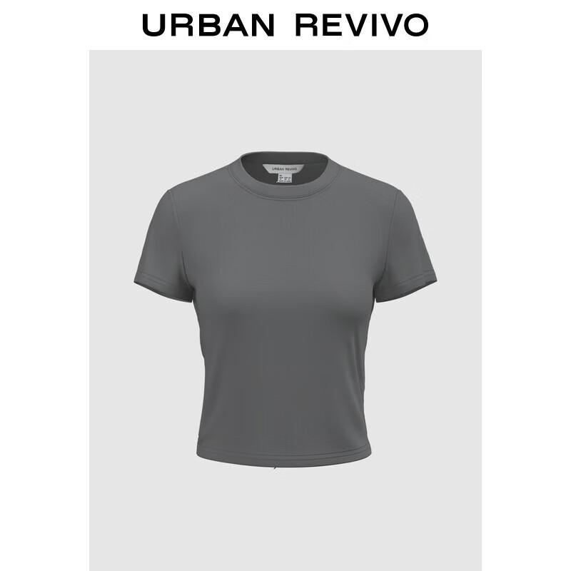 UR 2025 Autumn Women s Trendy Hollow Out Tie-up Slim Fit Short T-Shirt UYV450238 L