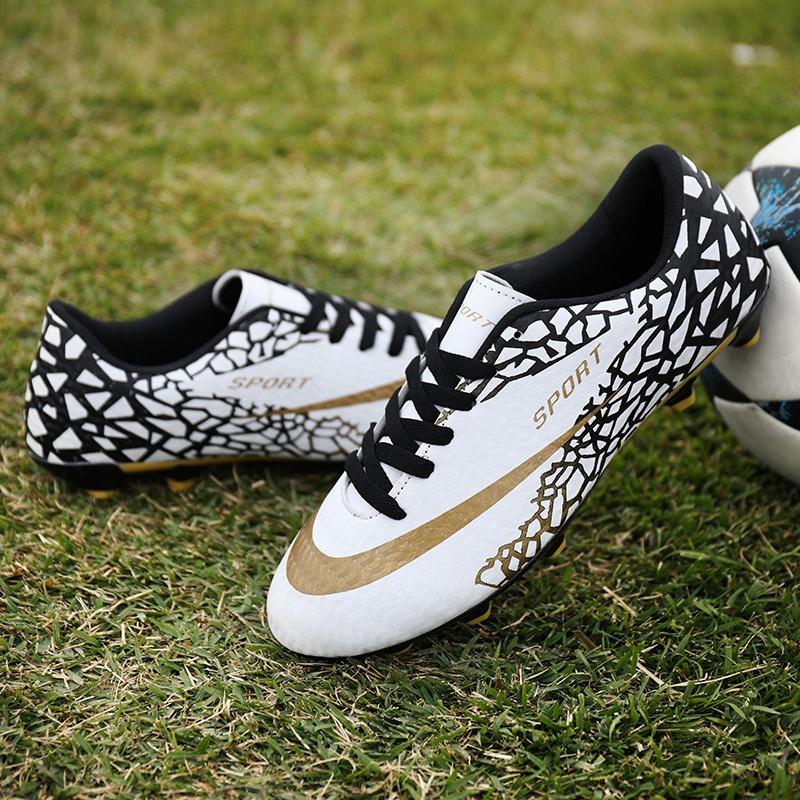 Football shoes long spikes men's and women's low-top sneakers student campus outdoor football broken nails training shoes