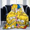 1Pc Simpsons Family Portrait Blanket Soft And Comfortable Casual Warm Camping Travel Christmas Halloween Gift M921910