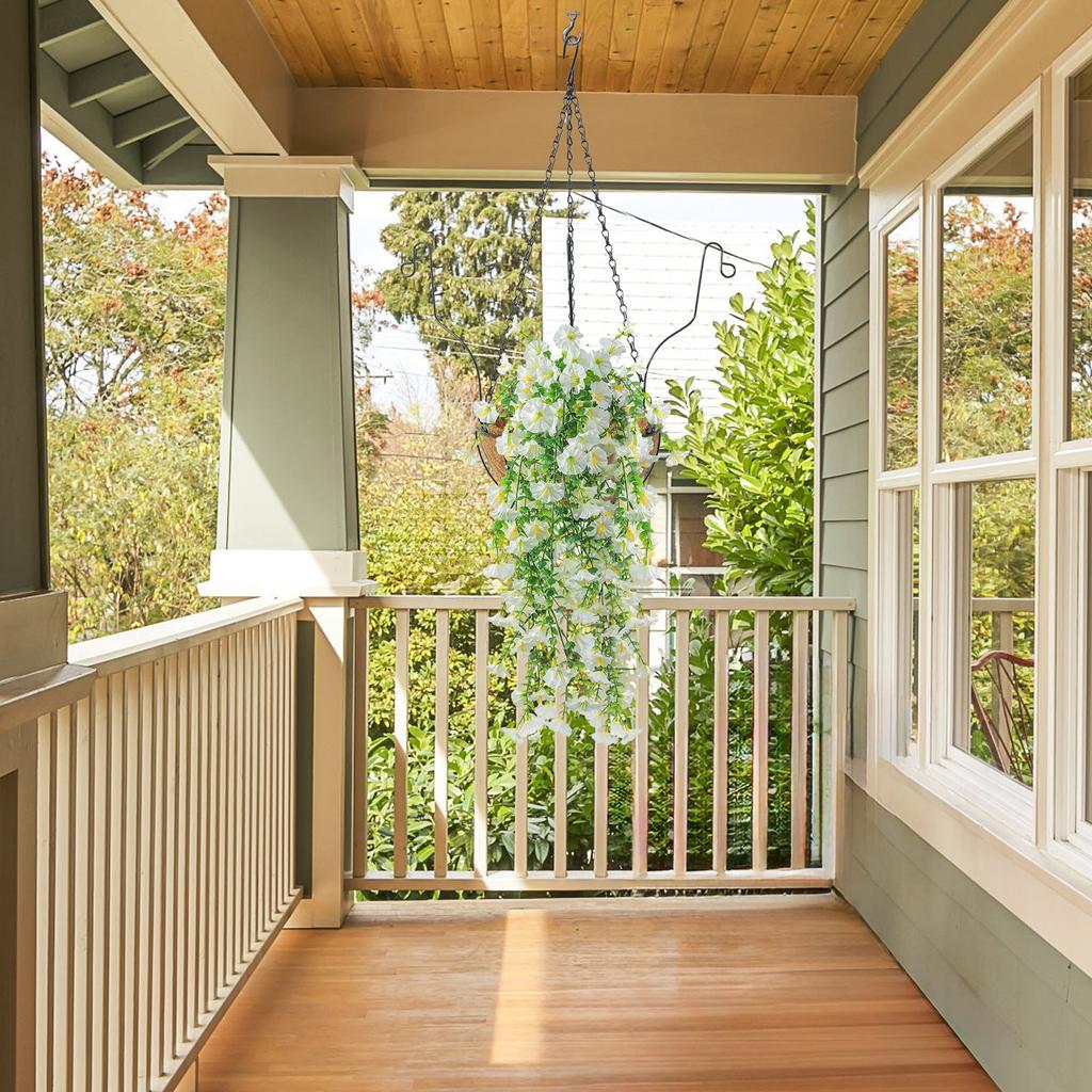 Morgen Wandbehang Simulation Rattan Kunstblume Zuhause Außen Gartendekoration