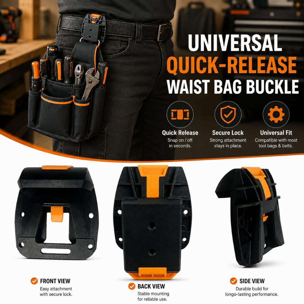 Sturdy ABS Tool Bag Belt Clip Buckle Quick-Release/Attach Tool Bag Fixing Clip All Tool Waist Bag