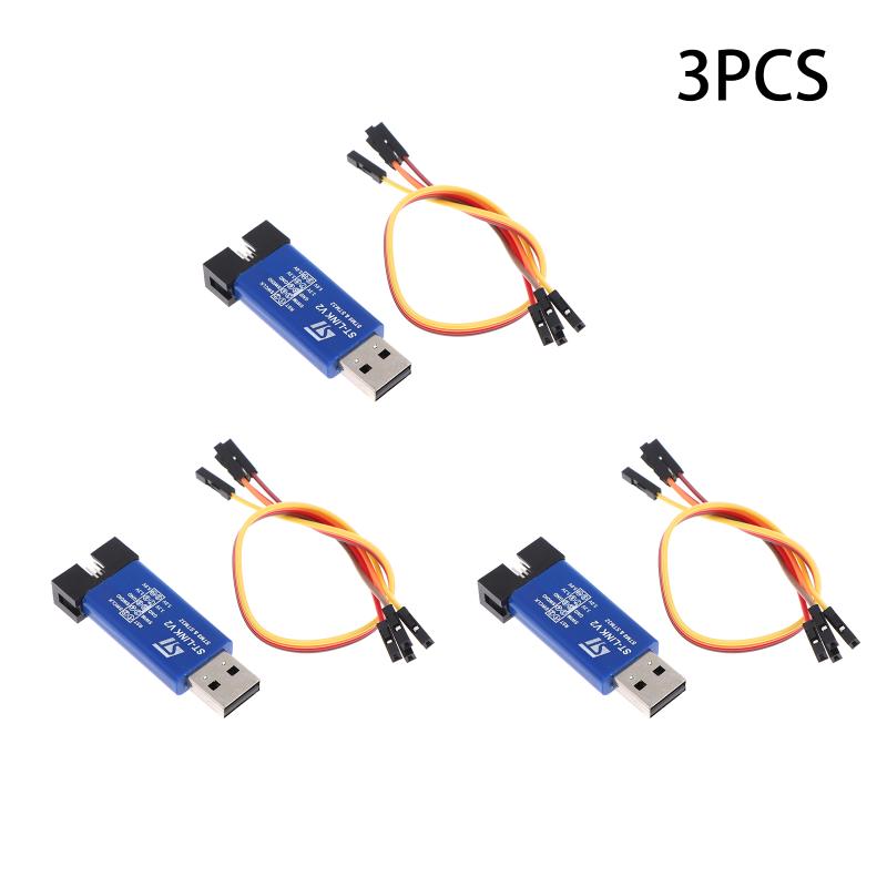 1/2/3 Stück St Link V2 Link Stlink Stm8 Stm32 Simulator Download Programmierer Mit Abdeckung Kabel Emulator Download Dupont Kabel