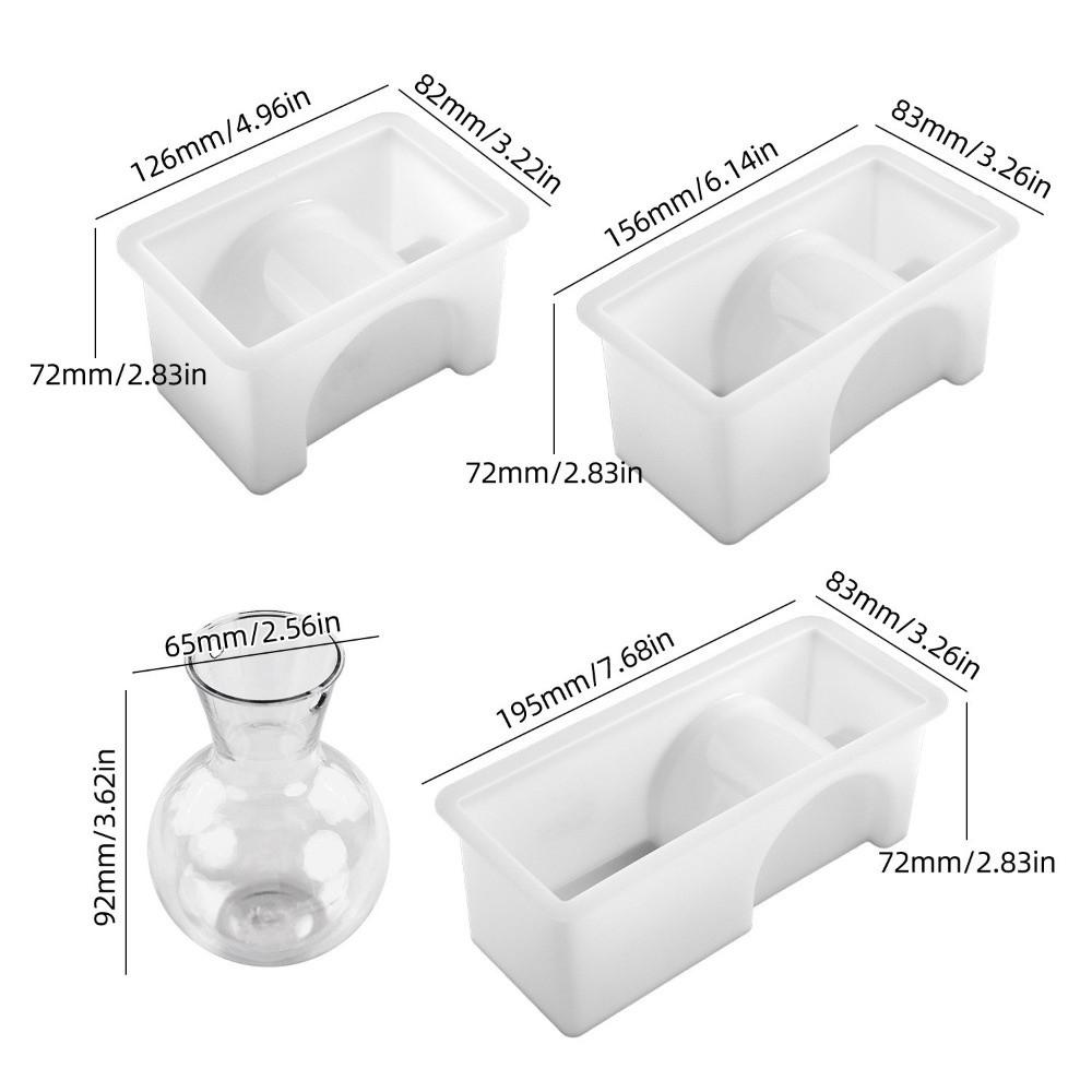 Silikonowy wazon na rośliny Forma z żywicy gipsowej Rama wazonu hydroponicznego Gips Ozdoby na biurko
