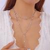 Tassel Crystal Chain Necklace Colorful Clavicle Chain Necklace Collarbone Chain  Party Jewelry