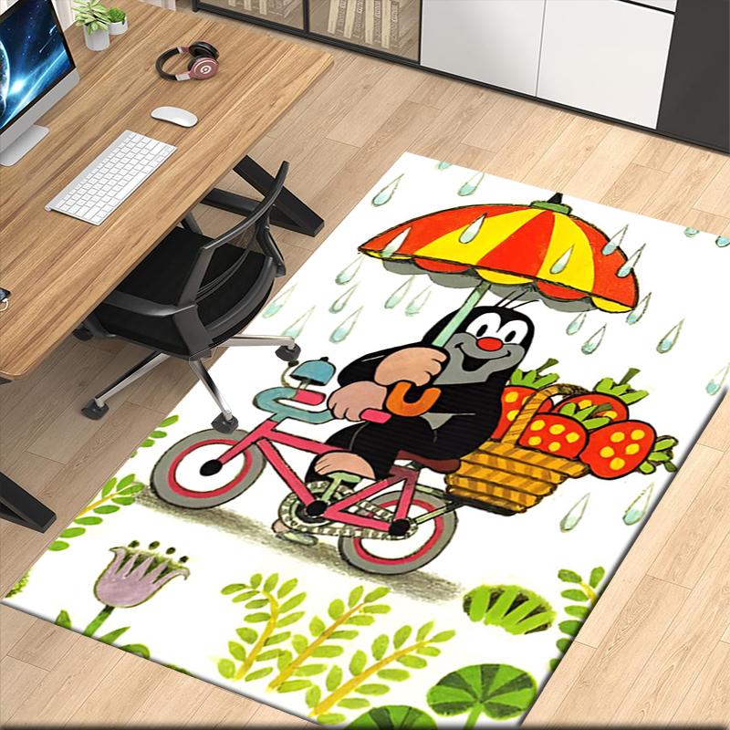 Krtek Printed Carpetrugfor Office Chair Living Room Bedroom Kitchen Room Decor Gifts